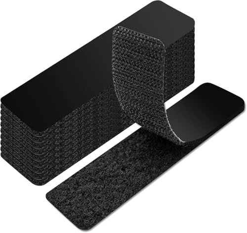 40 Pack Heavy Duty Hook and Loop Tape - 1x4 Inch Double Sided Self Adhesive Strips - Strong Reusable Mounting Tape for Walls, Doors, Tables, and More