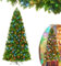 YRHome 210cm Grün Künstlicher Weihnachtsbaum mit Beleuchtung Bunt LED Premium Tannenbaum Künstlich Tannenbaum magische Christbaum Kunstbaum mit PE- & PVC-Zweigen und stabilem Metallständer