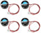 EMSea 4pcs Mini 2510 Brushless Cooling Fan 9V-14.4V Round Cooling Fan DC2510 Quiet Large Air Volume Fan for Laptops Gaming Consoles(25.7x10.1mm)