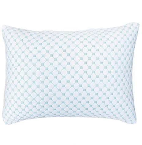 CYMMIYT Kissen Memory-Schaum-Kissen mit zerkleinertem Schwamm zur Linderung von Nackenschmerzen, atmungsaktiver, waschbarer Bezug, ideal for Seiten- und Rückenschläfer(S)