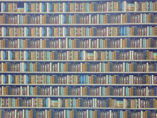 Melody Jane Dolls House Library Bookcase Wallpaper Traditional Style Books