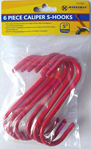 6 Pack 5 Caliper S Hooks Garage Home Garden Storage PVC Coating