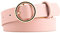 Nureinss Ceinture - En cuir - Avec boucle ronde - 2,6 cm de large - Pour femme - Rose - Taille Unique