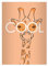 Kartenkaufrausch 16 Beyond Cool DIN A4 Schulhefte, Schreibhefte mit Sonnenbrillen Giraffe, orange Lineatur 20 (blanko Heft 16 Blatt/32 Seiten) Notizheft, Kladde für Schule, Universität, Büro