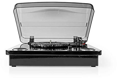 NEDIS Giradischi (Turn300bk Black) Bluetooth,Conversione Da Usb Turntable 18w