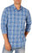 Amazon Essentials Men's Regular-Fit Long-Sleeve Casual Poplin Shirt, Aqua Blue Plaid, XXL
