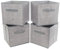 Clay Roberts Storage Cubes, Storage Boxes, Pack of 4, Grey, Fabric Basket Set for Storage Units, 25cm x 25cm x 25cm, Grey Baskets, Boxes, Box, Unit Cubes