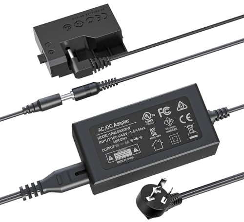 F1TP ACK-E10 AC Power Adapter and LP-E10 DR-E10 Dummy Battery Coupler Kit Replacement for Canon EOS Rebel T3 T5 T6 T7 T100 1100D 1200D 1300D 2000D Cameras