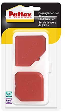 Pattex Fugenglätter Set, 2 Fugenspachtel zum professionellen Glätten dauerelastischer Fugen, leicht zu reinigendes Glätte- & Modellierwerkzeug, 1 Set inkl. Aufbewahrungsbox