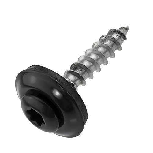 SCREW REBEL Lot de 100 vis étanches - En acier inoxydable A2 - Avec rondelle d'étanchéité EPDM - TX20 - 4,5 x 20 mm - Anthracite