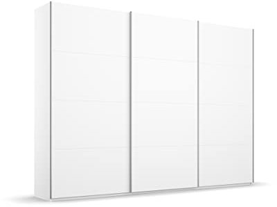 Rauch Möbel Beluga Schwebetürenschrank Schrank Kleiderschrank Weiss, 3-türig,Inklusive 3 Kleiderstangen, 3 Einlegeböden, BxHxT 270x222x69 cm