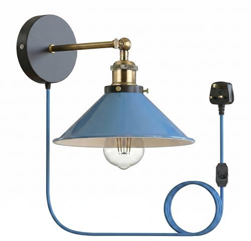 LEDSone Wall Light with Dimmable Switch, Plug in, E27, Adjustable | Aluminum, Wall Mounted, No Bulb Included, For Bedroom Reading Room Cupboard Kitchen Desk Picture