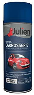 Julien Peinture Aérosol Relooking pour Carrosserie - Voitures et 2 roues - Bleu Monaco Nacre Métal 400ml