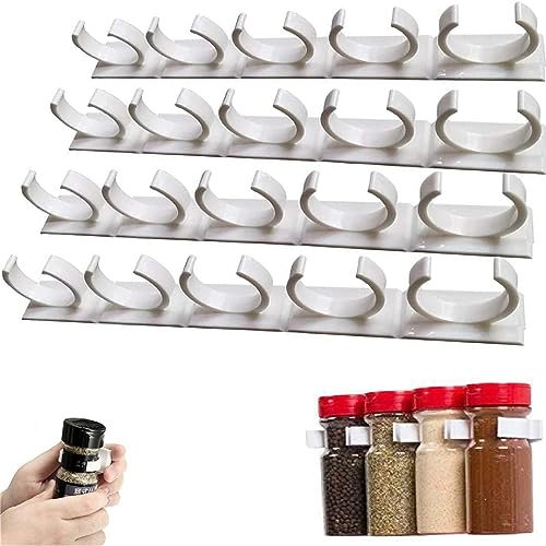 Étagère à Épices Murale,Présentoir à Épices,Épices de Cuisine Organisateur,Étagère de Rangement de Cuisine,Blanc Étagère Réfrigérateur,pour 20 Pots Épices, Canettes, Pots, Ustensiles de Cuisine