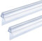 ITTISO Shower Screen Seal Strip 2 x 100 cm for 4mm/5mm/6mm Glass Thickness Shower Door Seal Strip Covers up to 20mm Gap Replacement Shower Door Bottom Seal
