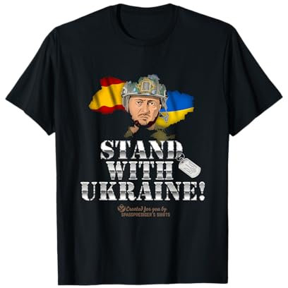 Ucrania España banderas Selensky stand con Ucrania Camiseta