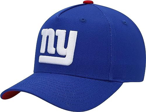 NFL Kids Youth 8-20 Officially Licensed Pre-Curved Snapback Hat Cap, New York Giants - Blau, Einheitsgröße