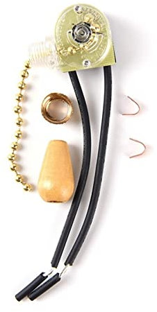 Interruptor de luz con cable de tracción, interruptor de techo, lámpara de luz DIY de 250 V, interruptor de cadena colgante, gotas de metal/madera, interruptor con cremallera 3A/accesorios de mesa/pis