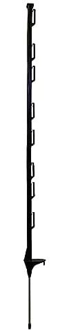 FENCETEXX Black Electric Fence Posts 120cm (4ft) Support Guides for Temporary Fencing for Gardens and Livestock, Heavy-Duty Poly Spikes for Rope, Wire, and Tape (10)