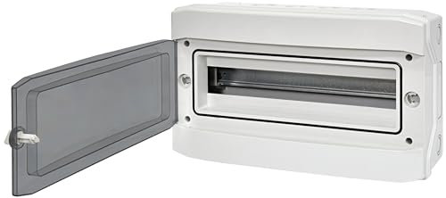 Sicherungskasten Aufputz IP65 - Wasserdicht und staubdicht - Unterverteilung - Inklusive Zubehör - Robuster Verteilerkasten (1-reihig 18 Module)