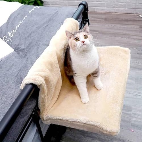 Aggloz Warm & Cosy Pet Radiator Bed, Fleece Cat Hammock With Washable Cover, Hanging Radiator Bed, Indoor, Easy to Install (WHITE)