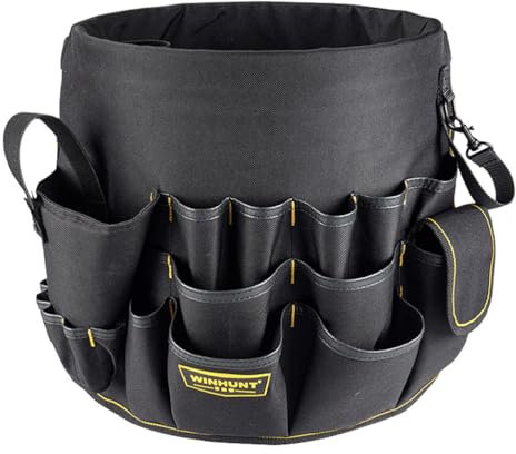 DOITOOL Trousse Outils, Multifonctionnel Organisateur De Seau, Caisse a Outils à Outils Fourre-Tout Poche Cloison pour Jardiniers, Boîte à Outils Organisateur Pochette, Jardin De Rangement