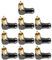 Simpls 10 PièCes Connecteur RCA Prise Audio Mâle Connecteur de Borne de Haut-Parleur Coudé à Angle Droit de 90 DegréS pour Souder Le Câble VidéO