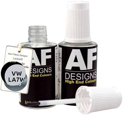 Alex Flittner Designs Lackstift für VW Reflexsilber Metallic LA7W 2x20 ml | Lackstift Set geeignet für Farbcode: LA7W und Farbname: Reflexsilber Metallic