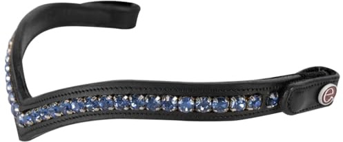 e EQUITYUM Shaped Sapphire Stirnband mit Knopf Weiche und strapazierfähige Materialien, bequem und effizient, hochwertige Dekoration, einzigartiger Stil (Schwarz, COB)