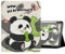 F-Panda Marble Floral Case for iPad Air 11 Inch, Slim Lightweight Book Style Clear Back Cover with Pencil Holder