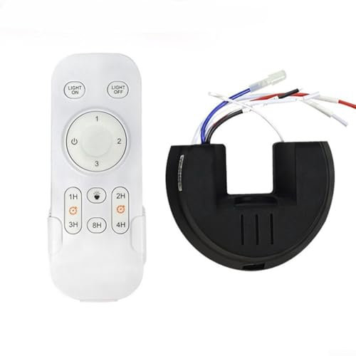 Ceiling Fan lights Remote Control Kit, 176-264V AC Fan Lamp Controller Replacement 3 Speed and Timer Switch, 20 Meters Control Range