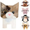 Crevyteg Support de lunettes de soleil en bois avec motif animal mignon pour chambre à coucher, bureau, chat