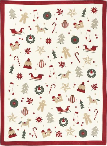 Sander - Geschirrtuch Weihnachten - All 4 X-Mas, Farbe: 01, red/Green