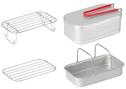 perfk de Aluminio para Acampar, lonchera, contenedor de Almacenamiento de Alimentos, lonchera, contenedor de Comida para Viajes y Oficina