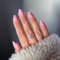 Baby Pink Press on Nails Short Almond Shaped, SXVME 30 Pcs Thick Short False Nails Press ons Natural Acrylic Fake Nails Custom Solid Color Medium Natural Fit Glue on Nails For Women