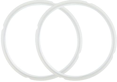Sealing Ring 8-Qt for Instant Pot, Electric Pressure Cooker Accessories, OEM Replacement Parts, Food-safe Grade Silicone, Clear 2-Pack