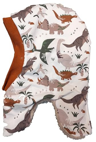 Mütze Schlupfmütze Wintermütze Drachen Mütze Schalmütze Handmade Gefüttert Teddyfutter