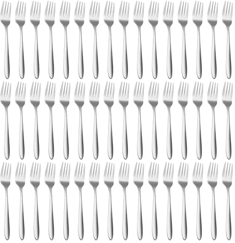 48 Pieces Forks Set (7.76 inch), Stainless Steel Fork Set Dinner Forks | Mirror Polishing Cutlery Table Forks for Home Kitchen Restaurant Hotel, Dishwasher Safe