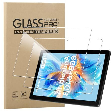 KZIOACSH Screen Protector for Ainmel Android 14 Tablet/Ainmel C10BK Tablet 10 Inch, 2 Pack Ultra Clear Anti-Scratch Tempered Glass 9H Hardness Touch Sensitive Anti-Fingerprint Protective Screen Guard