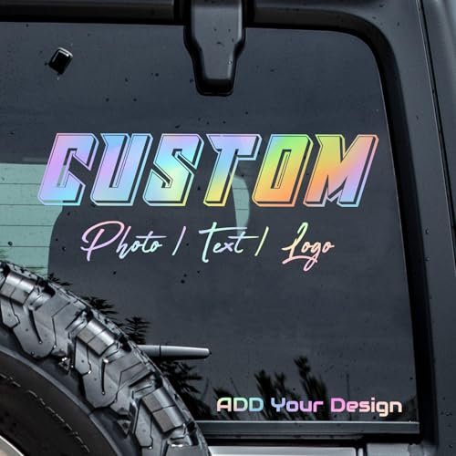 Olografico Personalizzati per Auto Stickers - Progetta i Tuoi Adesivi per Auto - Stampa Immagine o Design Personalizzati - per Auto Moto Parete Paraurti Biciclette Barca - Dimensioni Fino a 180 cm