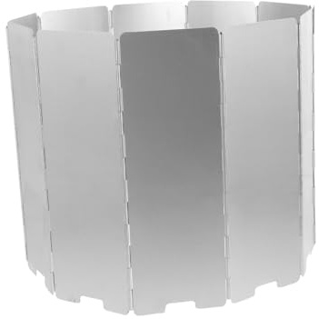 Aluminiumlegierung Faltbarer Heizreflektor für Propangasheizstrahler | Rundes Design, Windschutz und Wärmefokussierung, für Outdoor Kocher, Picknicks und Gärten, Silber