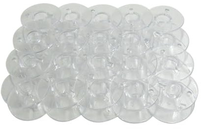 SERMALOER Kunststoff-Spulen mit Box, kompatibel mit Juki HZL-25Z, HZL-355ZW, HZL-F300, HZL-F400, HZL-F600, HZL-T100, HZL-E80, 20 Stück