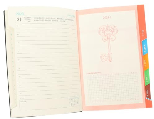TEHAUX Jahresplaner Wand mit 404 Seiten Schwarzes Zeitmanagement Notizbuch aus Papier Schützt Innere Seiten mit Praktischem Stiftschlaufen für Effiziente Wochenplanung