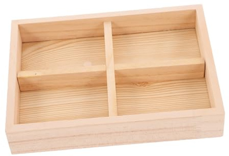 minkissy Plateau à Bijoux En Pin Plateau à Bijoux Bague Mariage Valet Plateau D'organisateur Diviseurs Petit Bac à Bijoux Rétro Clé Plateau à Bijoux Vide-poche Forme Vide-poches Bois De Pin