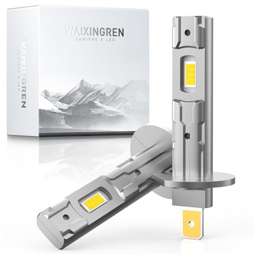 WAIXINGREN Ampoule H1 LED Ventilé 32000LM, 100W 6500K Lumière Blanche