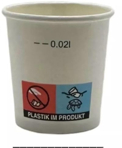 Ol Gastro Bedarf 50 Stk. Einweg Becher Trinkbecher Pappbecher 2cl (20ml)