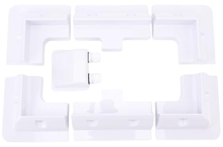 SALALIS Kit de Montage de Supports de Toit d'angle ABS pour Panneau Solaire, Polyvalent pour Véhicules RV, Blanc