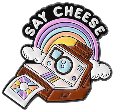 Broche amusante pour appareil photo - Accessoire de voyage compact pour sac, veste ou écharpe - Cadeau créatif pour amateur de photos - Broche rétro en forme d'appareil photo