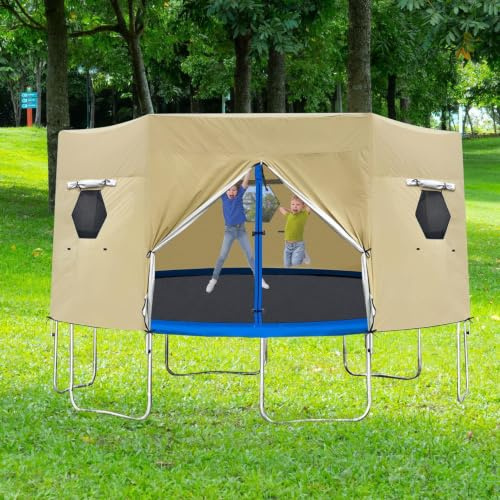 Trampolin Zelts - 183/244/305/366cm Trampolin Outdoor Zelts Abdeckung | TrampolinSonnenschutz Dach Für 6 Stangen Trampoline, Überdachung Wasserdicht Reißfest Und UV Beständig Für Rasen Hinterhof