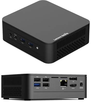 Lenovobaiying NUC 12 GO Mini PC with Intel 12th Gen Alder Lake-N100 Processor, Supports Triple 4K Display, 2.5G LAN, Compact Design for Office/Home Entertainment (16GB RAM+1TB SSD)